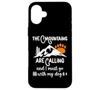 Custodia per iPhone 16 Plus Dog Mountains are Calling I Must Go Hiking Dogs Take a Hike