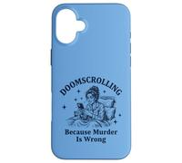 Custodia per iPhone 16 Plus Doomscrolling perché l'omicidio è sbagliato sarcastico
