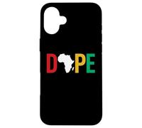 Custodia per iPhone 16 Plus Dope Africa Map Juneteenth Pan African Pride
