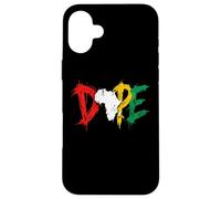 Custodia per iPhone 16 Plus Dope Africa Map Pan African Colors Juneteenth