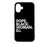 Custodia per iPhone 16 Plus Dope Black Woman DJ Empowered African American Female DJ
