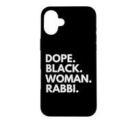 Custodia per iPhone 16 Plus Dope Black Woman Rabbi ha potenziato il Black History Month Pride