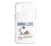 Custodia per iPhone 16 Plus Dorm Life Big Dreams Desk Lamp College Student Motivation