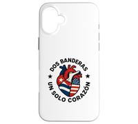 Custodia per iPhone 16 Plus Dos Banderas Un Solo Corazon Due Bandiere Un Cuore Cubano