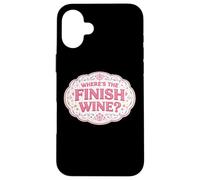 Custodia per iPhone 16 Plus Dov'è la fine Wine Lover Runner Running Race Joke Citazione