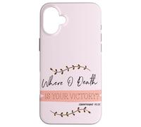 Custodia per iPhone 16 Plus Dove O morte è la tua vittoria? Corinzi 15:55 Pasqua