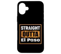 Custodia per iPhone 16 Plus Dritto Fuori El Paso Texas USA Retro Distressed Vintage