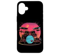 Custodia per iPhone 16 Plus Drum Set 90s Look Drummer Music Concert