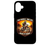 Custodia per iPhone 16 Plus Due ruote One Life Make It Count Dirt Bike Rider Moto