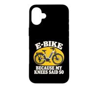 Custodia per iPhone 16 Plus E-Bike perché le mie ginocchia dicevano così divertente ciclista senior di ebike