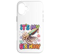 Custodia per iPhone 16 Plus È il mio compleanno calamaro gigante