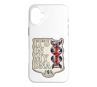 Custodia per iPhone 16 Plus È nel mio DNA, bandiera Union Jack del Regno Unito, British Heritage Design