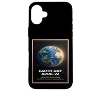 Custodia per iPhone 16 Plus Earth Day Aprile 22 Vintage Globe Design Protect Our Planet