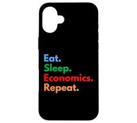 Custodia per iPhone 16 Plus Eat Sleep Economics Repeat per economisti e studenti Econ