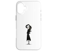 Custodia per iPhone 16 Plus Edgar Allan Poe Beloved Cat