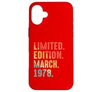 Custodia per iPhone 16 Plus Edizione Limitata Marzo 1978 Compleanno