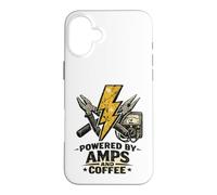 Custodia per iPhone 16 Plus Elettricista Caffè Volt Meter Vintage Distressed Power