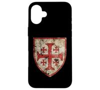 Custodia per iPhone 16 Plus Emblema della croce di Gerusalemme dei Cavalieri Templari