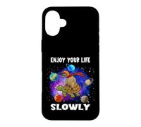Custodia per iPhone 16 Plus Enjoy Your Life Slowly Turtle Sloth Funny Sloths Turtles