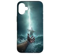 Custodia per iPhone 16 Plus Epic Bible Story Christian Graphic - Jesus Saving Peter