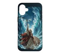 Custodia per iPhone 16 Plus Epic Japanese Anime Christian Bible - Moses Parting The Sea