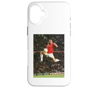 Custodia per iPhone 16 Plus Eric Cantona Leap Coppa del Mondo di calcio Manchester United