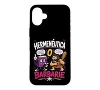 Custodia per iPhone 16 Plus Ermeneutica o Barbarie Umorismo Filosofico