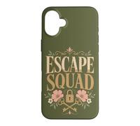 Custodia per iPhone 16 Plus Escape Squad Escape Room Puzzle Lover Porta chiusa