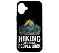 Custodia per iPhone 16 Plus Escursionismo perché la gente succhia divertente all'aperto grafica montagna