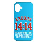 Custodia per iPhone 16 Plus Esodo 14:14 | Il Signore combatterà per te | Fede Biblica