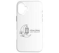 Custodia per iPhone 16 Plus Estetica della lanterna lunare del mese sacro islamico di Ramadan Mubarak