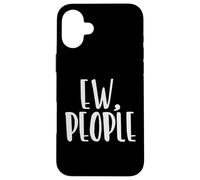 Custodia per iPhone 16 Plus EW, PERSONE INTROVERT Stay Home Inside Meme divertente