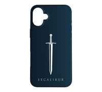 Custodia per iPhone 16 Plus Excalibur Spada leggendaria nella pietra Re Arthur Minimal