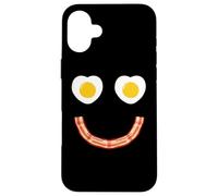 Custodia per iPhone 16 Plus Face Eggs And Bacon Ham Breakfast Smile