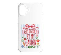 Custodia per iPhone 16 Plus Facilmente distratto dal mio giardino Giardinaggio Fiori Verdure