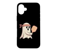 Custodia per iPhone 16 Plus Fantasma che gioca a pickleball con grafica a bandana