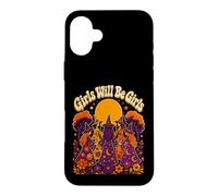 Custodia per iPhone 16 Plus Fantastico design a cerchio per Halloween, anni '70, della congrega delle streghe
