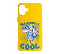 Custodia per iPhone 16 Plus Fantastico disegno di cartone animato Fish Pun