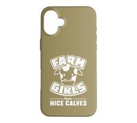 Custodia per iPhone 16 Plus Farm Girls Have Nice Polves - Divertente disegno di gioco di parole country con mucca