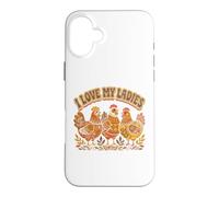 Custodia per iPhone 16 Plus Farming I love My Ladies Funny Chicken Lovers