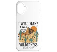 Custodia per iPhone 16 Plus Farò un modo nel deserto - Isaia 43:19 Retro