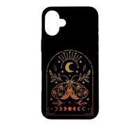 Custodia per iPhone 16 Plus Fasi falena della luna Mezzaluna Retro Spirituale