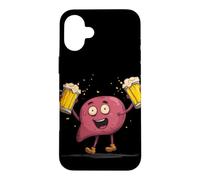 Custodia per iPhone 16 Plus Felice Giornata del fegato con Costume