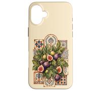 Custodia per iPhone 16 Plus Fichi Greci Piastrelle Mosaico Mediterraneo Antico