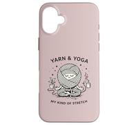 Custodia per iPhone 16 Plus Filato e yoga My Kind of Stretch Knitter Hobby Craft Humor