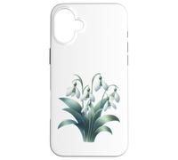 Custodia per iPhone 16 Plus Fiore di nascita di gennaio Botanical Bloom Bucaneve