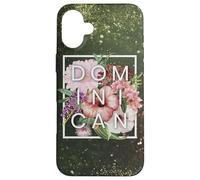 Custodia per iPhone 16 Plus Fiori della Repubblica Dominicana Word Art - Orgoglio Dominicano