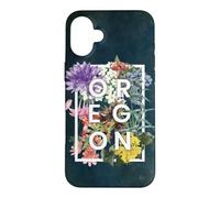 Custodia per iPhone 16 Plus Fiori di Oregon Word Art - Oregon State USA Souvenir