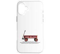 Custodia per iPhone 16 Plus Fire Island retrò carro rosso spiaggia estate vacanza amico