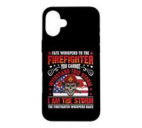 Custodia per iPhone 16 Plus Firefighters I'm The Storm Firefighter American Flag Fireman
